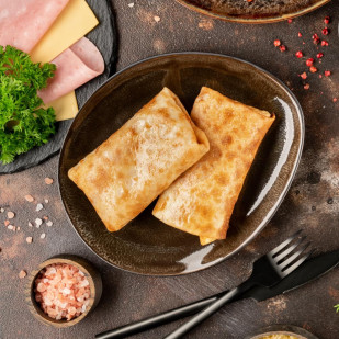 Блинчики с ветчиной и сыром