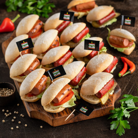 Мини-чиабатты с сосисками