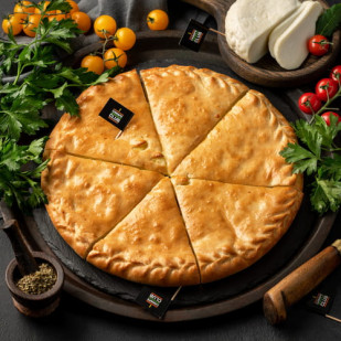 Осетинский пирог с сыром и зеленью