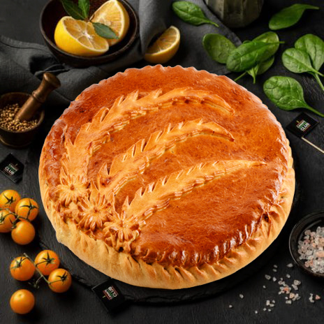 Русский пирог с капустой и яйцом