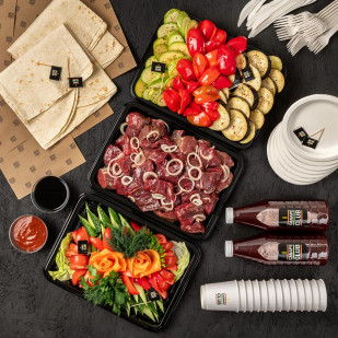 Набор ДЛЯ ЖАРКИ с шашлыком из говядины в классическом маринаде