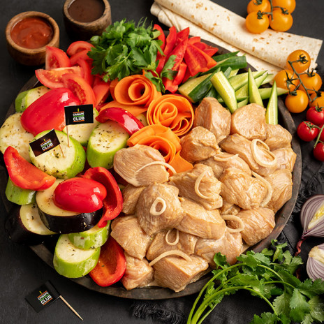 Набор ДЛЯ ЖАРКИ с шашлыком из курицы в классическом маринаде